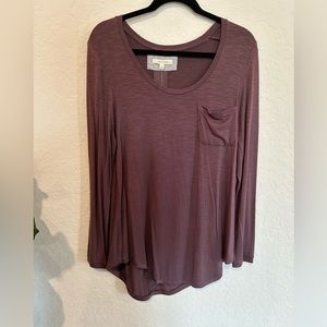 Anthropologie Purple Long Sleeved Shirt